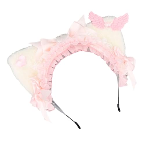 JTQYFI Kätzchen Stirnbänder Cosplay Bows Flügel Katzen Ohrhaarbänder Kopfbedeckung Make Up Waschen Von Gesicht Haarbändern Geburtstagsfeier von JTQYFI