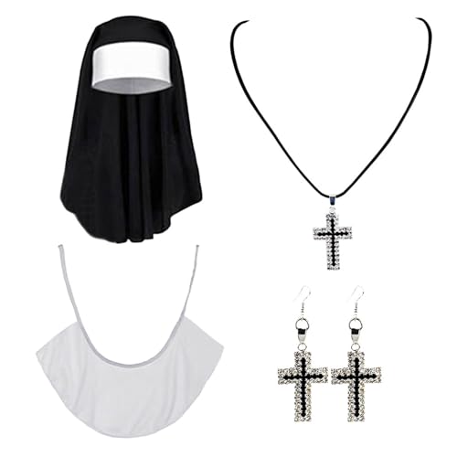 JTQYFI Nonne Rollenspiel Kostüm Set Für Frauen Halloween Cosplay Gehören Non JTQYFI Nonne Rollenspiel Kostüm Set Für Frauen Halloween Cosplay Gehören Non von JTQYFI