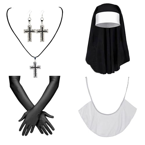 JTQYFI Nonne Rollenspiel Kostüm Set Für Frauen Halloween Cosplay Gehören Non JTQYFI Nonne Rollenspiel Kostüm Set Für Frauen Halloween Cosplay Gehören Non von JTQYFI