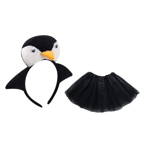 JTQYFI Penguine Kostümohren Stirnband Tutu Accessoires Kits Halloween Penguins Kostüm Für Kleinkindkinder Cosplay Kostüm JTQYFI Penguine Kostümohren Stirnband Tutu Accessoires Kits Halloween Penguins Kostüm Für Kleinkindkinder Cosplay Kostüm von JTQYFI