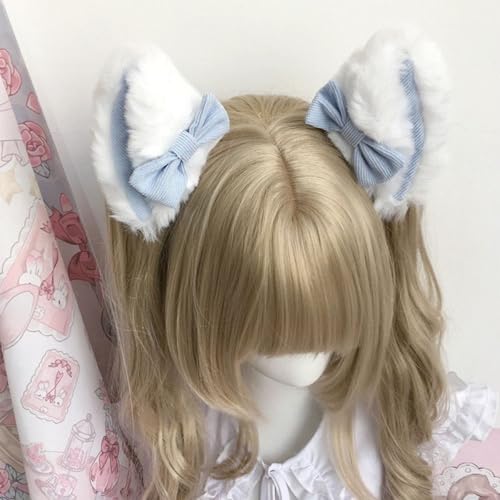 JTQYFI Schöne Haarnadel Realistische Pelzige Katzen Ohrhaarclip Mit Schleifen Für Halloween Partys Und Kostümspiele JTQYFI Schöne Haarnadel Realistische Pelzige Katzen Ohrhaarclip Mit Schleifen Für Halloween Partys Und Kostümspiele von JTQYFI