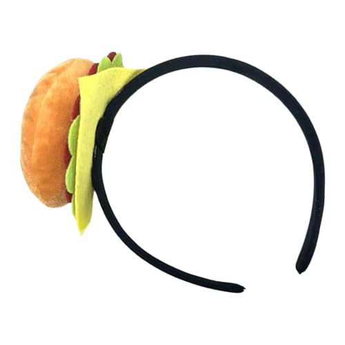 JTQYFI Schönes Hamburger Design Haarband Mit Geschichteten Und Realistischen Unisex Hair Accessoire Für Kids Erwachsene Party Tragen Rollenspiele Party Haarband von JTQYFI