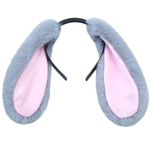 JTQYFI Süße Mädchen Plüsch Kaninchenohren Haare Haarband Kopfschmuck Cosplay Requisiten Haarzubehör Für Halloween Weihnachten von JTQYFI