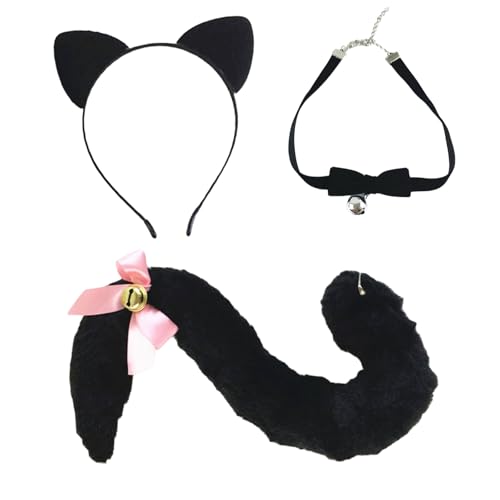 JTQYFI Tierkatzen Rollenspiele Kostüm Ohrstirnband Heck Halshalskette Für Kid Boy Girl Cosplay Halloween Masquerade JTQYFI Tierkatzen Rollenspiele Kostüm Ohrstirnband Heck Halshalskette Für Kid Boy Girl Cosplay Halloween Masquerade von JTQYFI