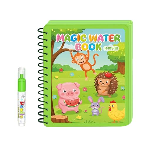 JTQYFI Wiederverwendbares Magisches Wasserzeichnung Buch Und Wasserstift Für Kinder Bildungswasserfärbung Und Kritzelndes Bildungskunstspielzeug von JTQYFI