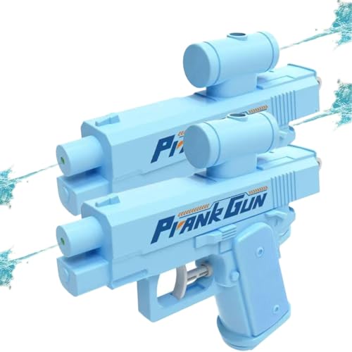 Reverse Water Gun, 2pcs Prank Two-Way Water Guns, Inverted Water Pistols Spraying from Front and Back, Water Gun Backward for Adults Children (Blau) von JTYEBY
