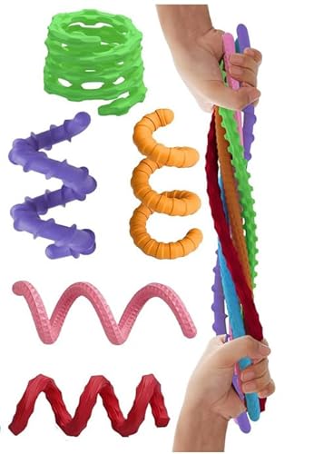 JTgugu 12 Stück Fidget Toy Set, Sensorische Stressabbau Sticks & Anti Stress Ring Toys, Silikon Sensorik Spielzeug für Kinder & Erwachsene, ADHD Autismus Beruhigung JTgugu 12 Stück Fidget Toy Set, Sensorische Stressabbau Sticks & Anti Stress Ring Toys, Silikon Sensorik Spielzeug für Kinder & Erwachsene, ADHD Autismus Beruhigung von JTgugu
