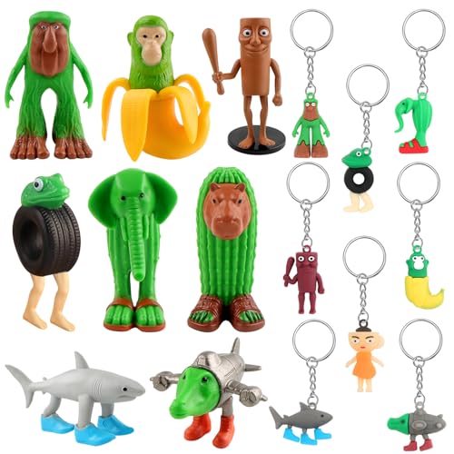 JTgugu 8 Stück Italian Brainrot Figuren, Tung Tung Tung Sahur Figur, Lustige 3D Gedrucktes Trallalero Trallala Figure Set Spielzeugfiguren Sammeln Dekorieren für Erwachsene Kinder Game Fans von JTgugu
