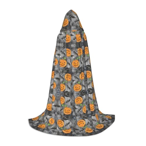 JUANYQME Halloween-Kürbis-Druck, Kapuzenumhang für Teenager, stilvoll, bequem, für Kinder, Teenager JUANYQME Halloween-Kürbis-Druck, Kapuzenumhang für Teenager, stilvoll, bequem, für Kinder, Teenager von JUANYQME