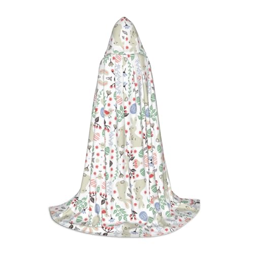 JUANYQME Kapuzenumhang mit Blumen-Hasen-Vogel-Druck, für Teenager, stilvoll, bequem, für Kinder, Teenager JUANYQME Kapuzenumhang mit Blumen-Hasen-Vogel-Druck, für Teenager, stilvoll, bequem, für Kinder, Teenager von JUANYQME