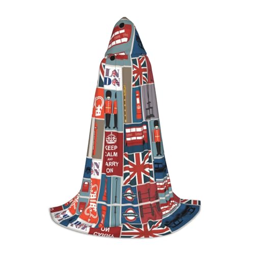 JUANYQME Kapuzenumhang mit England-Symbol-Druck, für Teenager, stilvoll, bequem, für Kinder, Teenager JUANYQME Kapuzenumhang mit England-Symbol-Druck, für Teenager, stilvoll, bequem, für Kinder, Teenager von JUANYQME