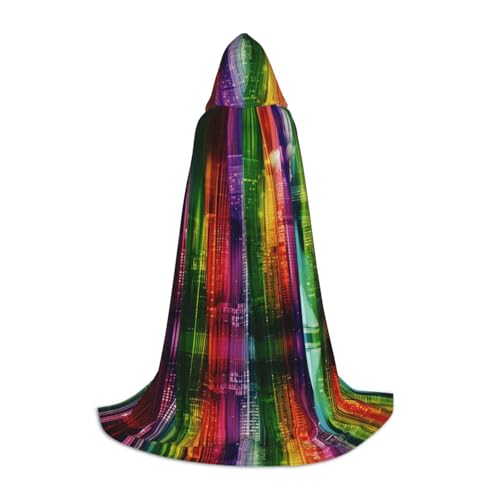 JUANYQME Kapuzenumhang mit Regenbogen-Stadtdruck für Teenager, stilvoll, bequem, für Kinder, Teenager JUANYQME Kapuzenumhang mit Regenbogen-Stadtdruck für Teenager, stilvoll, bequem, für Kinder, Teenager von JUANYQME