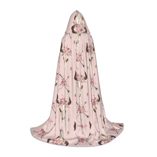 JUANYQME Kapuzenumhang mit Stierschädel und Tribal-Druck, für Teenager, stilvoll, bequem, für Kinder, Teenager JUANYQME Kapuzenumhang mit Stierschädel und Tribal-Druck, für Teenager, stilvoll, bequem, für Kinder, Teenager von JUANYQME