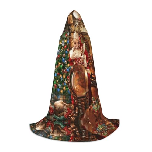 JUANYQME Kapuzenumhang mit Weihnachtsmann-Aufdruck, für Teenager, stilvoll, bequem, für Kinder, Teenager JUANYQME Kapuzenumhang mit Weihnachtsmann-Aufdruck, für Teenager, stilvoll, bequem, für Kinder, Teenager von JUANYQME