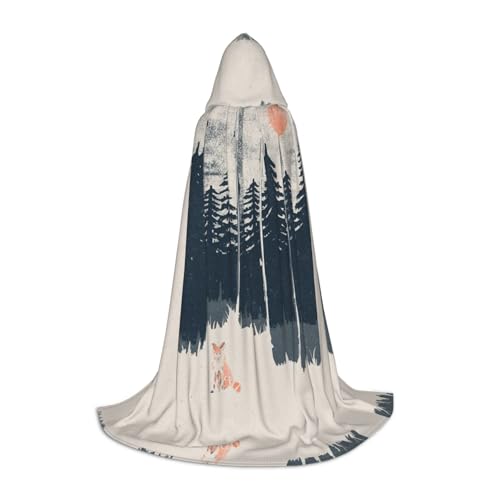 JUANYQME Wilderness Fox Kunstdruck, Kapuzenumhang für Teenager, stilvoll, bequem, für Kinder, Teenager JUANYQME Wilderness Fox Kunstdruck, Kapuzenumhang für Teenager, stilvoll, bequem, für Kinder, Teenager von JUANYQME