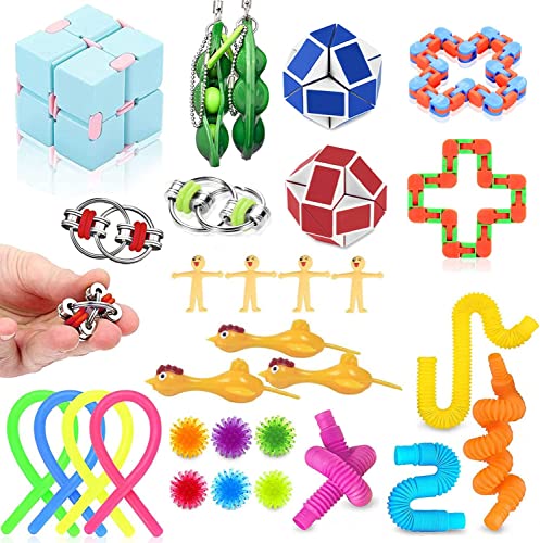 30 Stück Fidget Toys Set Anti-Stress Spielzeugset, lindert Stress und Angst Spielzeug für Kinder und Erwachsene, Autismus ADHS Sensorisches Spielzeug, Geburtstagsfeier Kindertagsgeschenk Weihnachts 30 Stück Fidget Toys Set Anti-Stress Spielzeugset, lindert Stress und Angst Spielzeug für Kinder und Erwachsene, Autismus ADHS Sensorisches Spielzeug, Geburtstagsfeier Kindertagsgeschenk Weihnachts von JUAUO