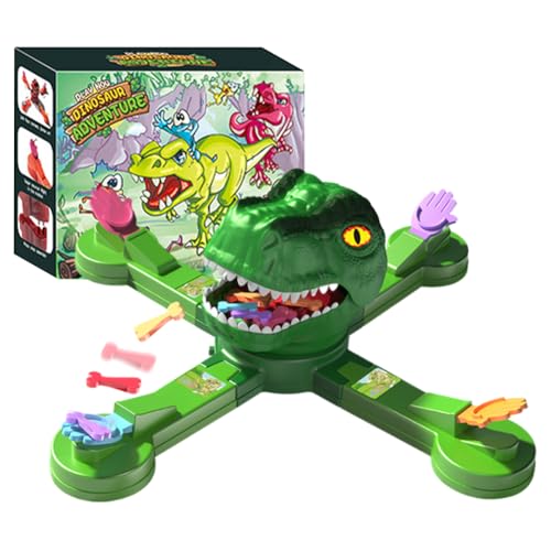 JUCHRZEY Brettspiele Dinosaurier Eat Bones Wettbewerbsspiel Montessori-Spielzeug Dinosaurier-Abenteuerspielzeug Interaktives Desktop-Spielzeug for mehrere Spieler Verbessert die Reaktionsfäh von JUCHRZEY