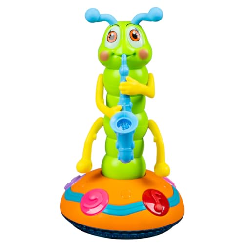 JUCHRZEY Kinder tanzende Saxophon-Raupe mit Musik und Licht, elektrische Raupe, Saxophon-Spielzeug, automatische Hindernisvermeidung, tanzendes Spielzeug, Geburtstagsgeschenke for Jungen und JUCHRZEY Kinder tanzende Saxophon-Raupe mit Musik und Licht, elektrische Raupe, Saxophon-Spielzeug, automatische Hindernisvermeidung, tanzendes Spielzeug, Geburtstagsgeschenke for Jungen und von JUCHRZEY