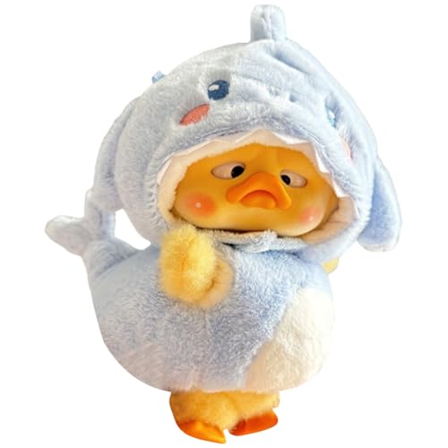 JUCHRZEY Plüschpuppen-Kleidung, Outfit-Zubehör, Upset Duck-Plüschserie, Kleidungszubehör, kleine gelbe Ente, Plüschtier, Stoff for 15–17 cm große Upset Duck von JUCHRZEY