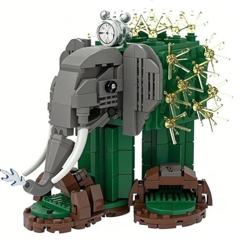 JUCHRZEY Tralalero Tralala Figuren Baukasten Set, Italienische Brainrot Figuren Bastelset Geschenke for Fans, 3D Sammelfiguren for Büro (Elefant) von JUCHRZEY