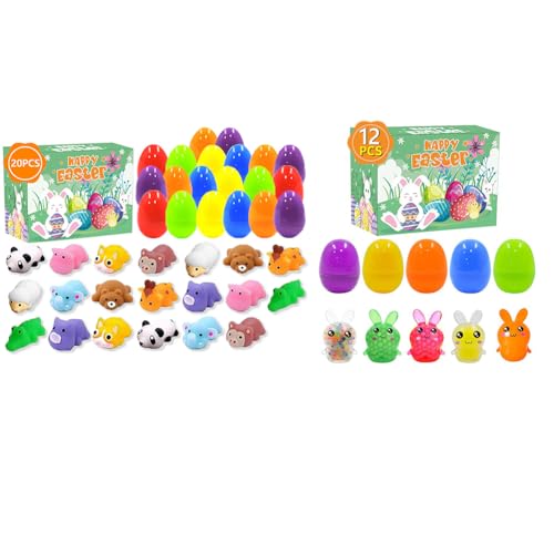Juchrzey 12/20pcs vorgefüllte Ostereier Ostereifüller mit Squeeze -Spielzeug im Osterkorb Stuffers Buntes Ostereigeschenk for Stressabbau Juchrzey 12/20pcs vorgefüllte Ostereier Ostereifüller mit Squeeze -Spielzeug im Osterkorb Stuffers Buntes Ostereigeschenk for Stressabbau von JUCHRZEY