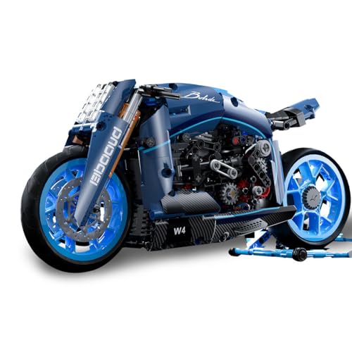 JUCYJULY Technik Motorrad Bausteine für Bugatti, 986 Klemmbausteine Technik Supermotorrad Modellbausatz, MOC Rennen Motorrad Bausatz Erwachsene, Superbike Spielzeug Geschenk für Kinder JUCYJULY Technik Motorrad Bausteine für Bugatti, 986 Klemmbausteine Technik Supermotorrad Modellbausatz, MOC Rennen Motorrad Bausatz Erwachsene, Superbike Spielzeug Geschenk für Kinder von JUCYJULY