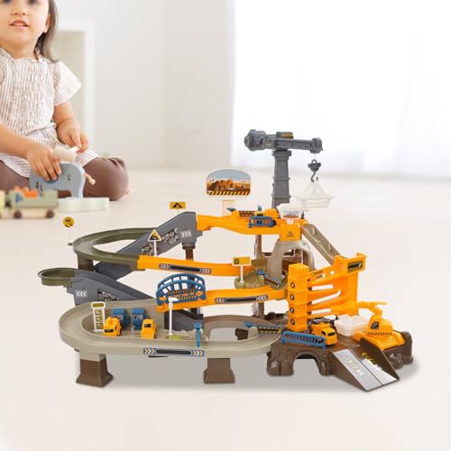 Kinderbahn Breakout Adventure Set Spielzeug, Bahn Spielset mit Parkplätze und Tankstellen, Fahrzeugrampenspiel, Autostrecke, für Kinder 5 6 7 8 10+Jahre Geschenk Kinderbahn Breakout Adventure Set Spielzeug, Bahn Spielset mit Parkplätze und Tankstellen, Fahrzeugrampenspiel, Autostrecke, für Kinder 5 6 7 8 10+Jahre Geschenk von JUDEMII