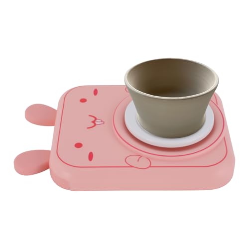 Töpferset für Kinder, Töpferscheibe Elektrisch für Kinder, Mini Töpferscheibe mit Töpferton, Diamant Aufkleber, DIY Bastelset Geschenke für Anfänger, ab 6 Jahren (Kaninchen) von JUDEMII