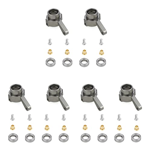 JUFUM 3 x Metall-Lenkbecher-Drehbecher-Set für C14 C24 C34 C44 B14 B1 B16 B24 B36 MN D90 D91 MN99S RC Autoteile, Titan von JUFUM