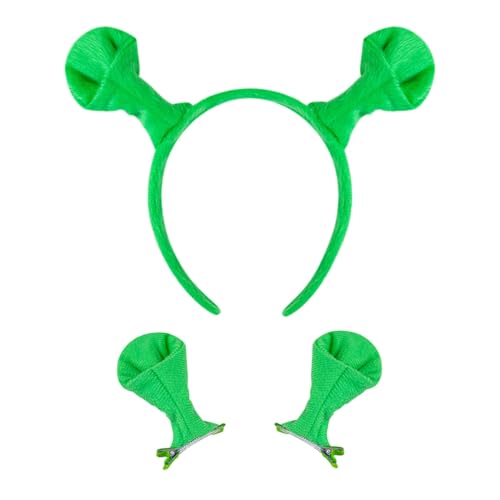 JUFYVO Grünes Stirnband und Haarspangen, Alien-Stirnband, lustige Kopfbedeckung, Halloween, Cosplay, Kostüm, Haarschmuck für Kinder und Erwachsene, 2 Stück JUFYVO Grünes Stirnband und Haarspangen, Alien-Stirnband, lustige Kopfbedeckung, Halloween, Cosplay, Kostüm, Haarschmuck für Kinder und Erwachsene, 2 Stück von JUFYVO