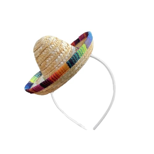 JUFYVO Mexikanisches Haarreif, Mini-Sombrero-Zylinder, Kopfband, mexikanische Partyhüte, Fiesta, Sombrero, Partyhüte, Stirnband für Gastgeschenke JUFYVO Mexikanisches Haarreif, Mini-Sombrero-Zylinder, Kopfband, mexikanische Partyhüte, Fiesta, Sombrero, Partyhüte, Stirnband für Gastgeschenke von JUFYVO