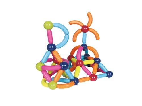 JUGATOYS Magnetisches Bauset für Kinder, 84 Teile, Bunte Magnetblöcke für Jungen und Mädchen ab 3 Jahren, fördert Kreativität und logisches Denken von JUGATOYS
