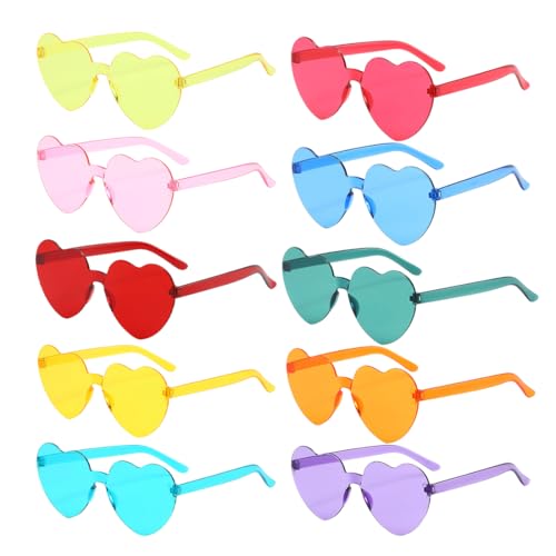 JUGUTA Party Brille Herz, 10 Stück Herz Sonnenbrille Magische Farben Party Brille, Hippie Brille Herzform, Rund Lustige Partybrillen Für Foto Requisiten Für Kinder Und Erwachsene JUGUTA Party Brille Herz, 10 Stück Herz Sonnenbrille Magische Farben Party Brille, Hippie Brille Herzform, Rund Lustige Partybrillen Für Foto Requisiten Für Kinder Und Erwachsene von JUGUTA