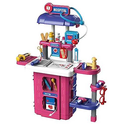 JUINSA Doctor Koffer mit Trolley und 38 Zubehörteile, Box 37 x 20 x 37 von JUINSA