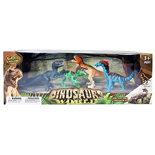 JUINSA - Set 4 Dinosaurier 2 Modelle Sortiert Box 36 x 11 x 14 cm, Mehrfarbig (701274) von JUINSA