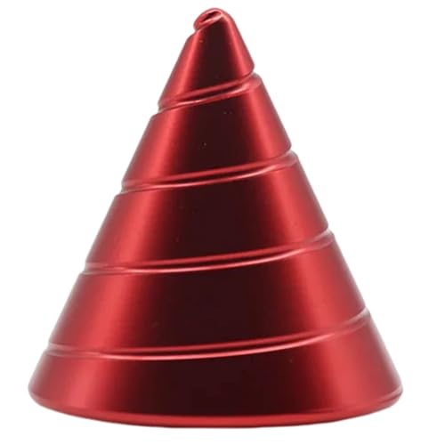 JUJNE Table Fidget Toy Rotating Cone Gyroscope Office Desk Fidget Toy Optical Illusion Flowing Finger Toy, Red Easy Install Easy To Use von JUJNE
