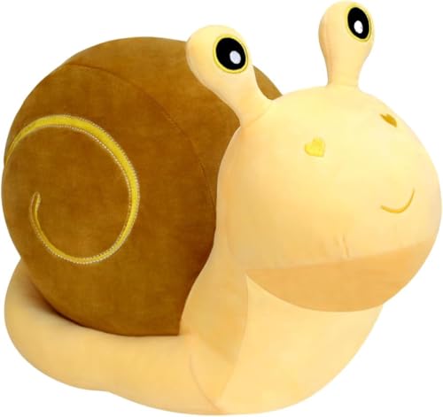 JULAN 14.9inch Snail Stuffed Animals Plush Pillow,Soft Snail Stuffed Plush Toys Pillow Cushion Throw Pillow,Cute Snail Plushies Plush Doll for Home Deco Kids Toy Gift (Gelb) von JULAN