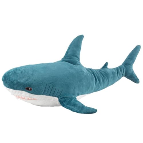 JULAN Riesiges Hai Plüschtier, 80–100 cm weiches Plüsch-Hai-Spielzeug,Stofftier Kissen Hais-Stofftier Dekokissen für Kinderzimmer Dekoration Bettzeitgeschenk (80cm) von JULAN