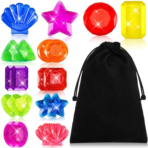 JULBEAR Big Dive Edelsteine mit Organizer-Tasche, bunt, sinkend, Tauch-Edelsteine, wertvolle Kristalle, Schatz für Schwimmtraining, Badwasserspiele, 20 Stück JULBEAR Big Dive Edelsteine mit Organizer-Tasche, bunt, sinkend, Tauch-Edelsteine, wertvolle Kristalle, Schatz für Schwimmtraining, Badwasserspiele, 20 Stück von JULBEAR