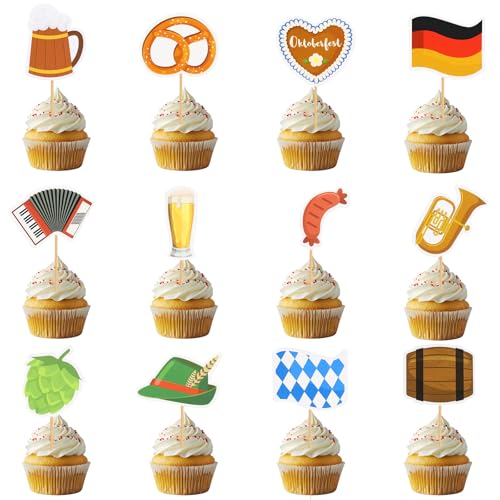 JULBEAR Oktoberfest Cupcake Topper, 36 Stück Oktoberfest Tortendeko Oktoberfest Cookie Deko Oktoberfest Kuchendeko für Oktoberfest Party Dessert Kuchendeko JULBEAR Oktoberfest Cupcake Topper, 36 Stück Oktoberfest Tortendeko Oktoberfest Cookie Deko Oktoberfest Kuchendeko für Oktoberfest Party Dessert Kuchendeko von JULBEAR