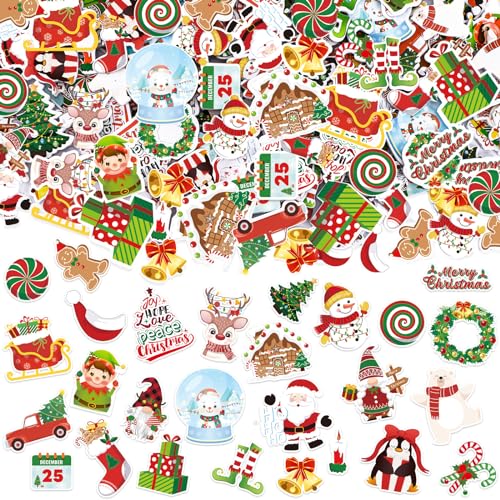 JULBEAR Weihnachts-Schaumstoff-Aufkleber, 300 Stück, Winter, bunt, bedruckt, selbstklebend, Campus-Thema, Schaumstoff-Aufkleber für Kinder, Weihnachtsfeier, Gastgeschenke, Basteln, Urlaub, von JULBEAR