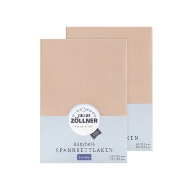 JULIUS ZÖLLNER Spannbetttuch Doppelpack Jersey sand von Julius Zöllner