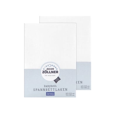 JULIUS ZÖLLNER Spannbetttuch Doppelpack Jersey weiß von Julius Zöllner