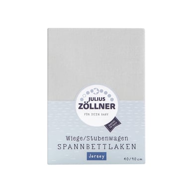 JULIUS ZÖLLNER Spannbetttuch Jersey für Wiege hellgrau von Julius Zöllner