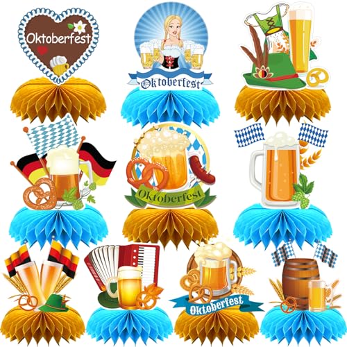 JULMELON Oktoberfest Deko, 10 Stück Oktoberfest Tischdeko 3D Oktoberfest Party Deko Bayrisch Party Deko Oktoberfest Bienenwabe Mittelstück JULMELON Oktoberfest Deko, 10 Stück Oktoberfest Tischdeko 3D Oktoberfest Party Deko Bayrisch Party Deko Oktoberfest Bienenwabe Mittelstück von JULMELON