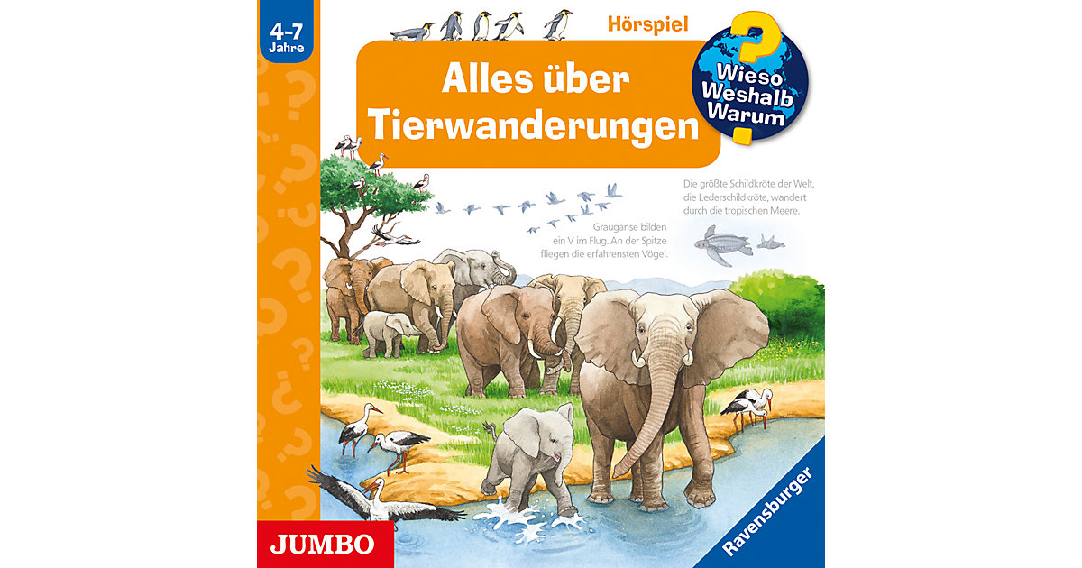 Wieso? Weshalb? Warum? Tierwanderungen, 1 Audio-CD Hörbuch von JUMBO Verlag