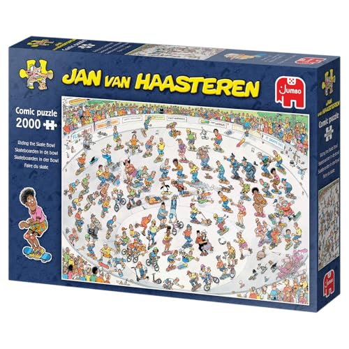 Jan Van Haasteren – Skate Machen – Riding The Skate – Puzzle für Erwachsene – Lustig – Karton 100% recycelt – 2000 Teile Jumbo von JUMBO