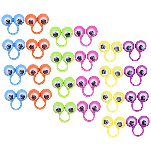 JUMPLAWN 1 Satz Aktivitätsring Augapfel Fingerpuppen Fingerpuppen Augen Augenring Fingerpuppen Für Kleinkinder Partygeschenke Finger Hand Kind Augapfel Ring Augen 24 Stück von JUMPLAWN