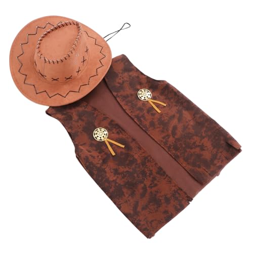 JUMPLAWN 1 Satz Cowboy Kostüm für Männer Teiliges Zubehör mit Western Hut und Hemd für Karneval Halloween und Themenpartys Bequeme Passform und Auffälliges Design JUMPLAWN 1 Satz Cowboy Kostüm für Männer Teiliges Zubehör mit Western Hut und Hemd für Karneval Halloween und Themenpartys Bequeme Passform und Auffälliges Design von JUMPLAWN