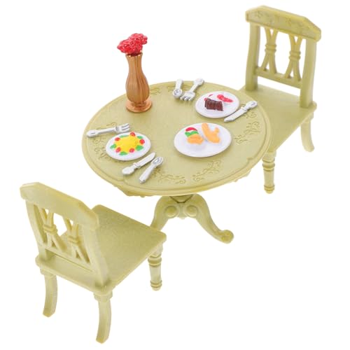 JUMPLAWN 1 Satz Doppel -Tisch- Und Stuhlspielzeug Miniatur Möbel Puppe Mini-stühle Mini-esszimmerstühle Mini-plastikstühle Green Abs JUMPLAWN 1 Satz Doppel -Tisch- Und Stuhlspielzeug Miniatur Möbel Puppe Mini-stühle Mini-esszimmerstühle Mini-plastikstühle Green Abs von JUMPLAWN